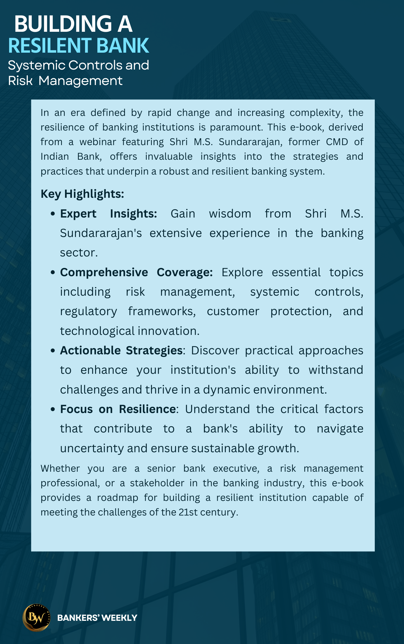 Building a Resilient Bank: Systemic Controls & Risk Management
